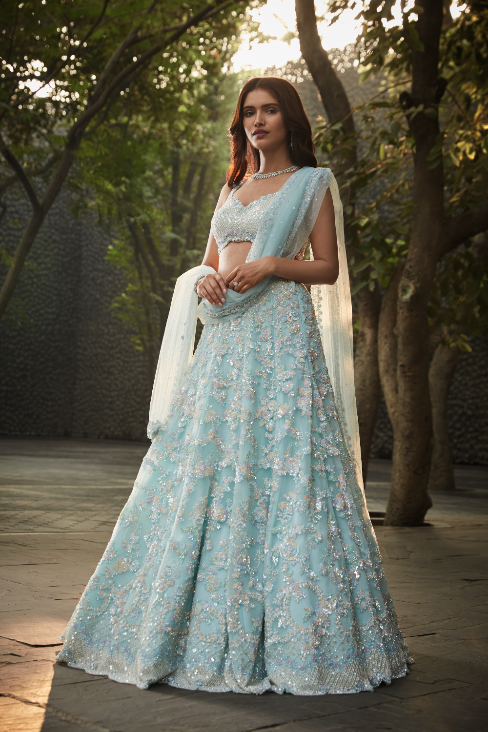 Sky Blue Lehenga Set