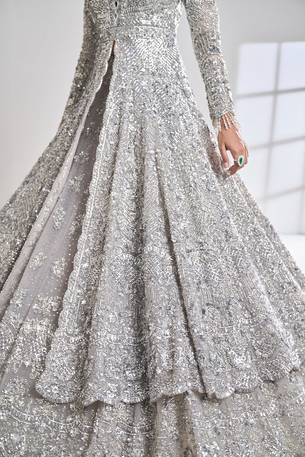 Silver Zardosi Lehenga Set