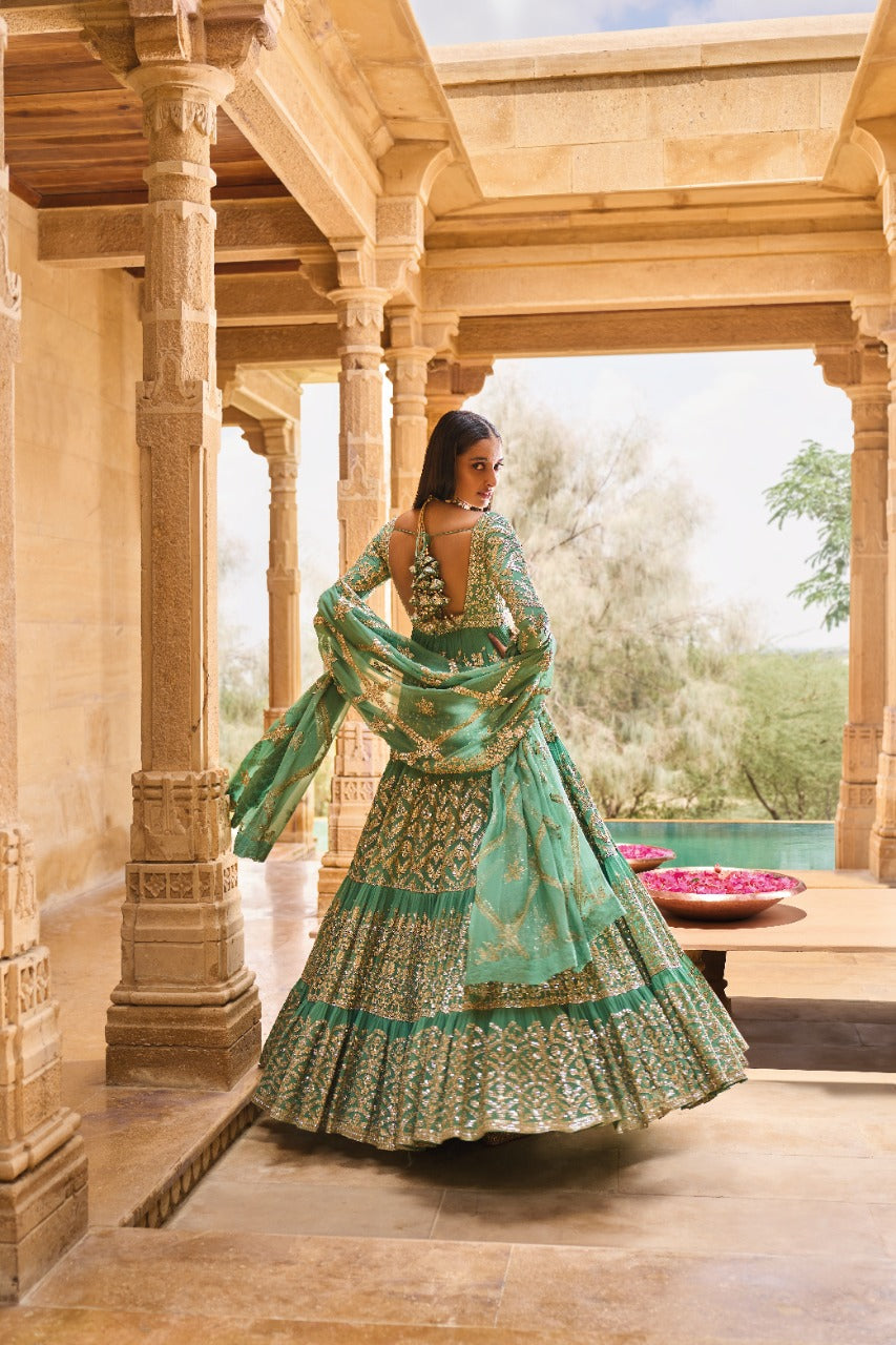 Sea Green Anarkali Set