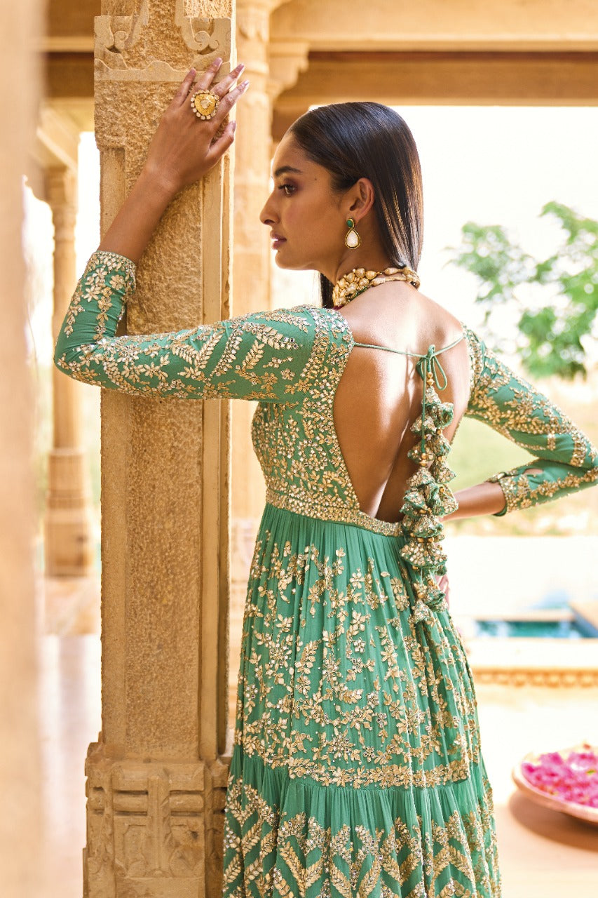 Sea Green Anarkali Set